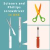 Sunstar Stationery Scissors, Sticky Steel, Tasno, White, W S3720063