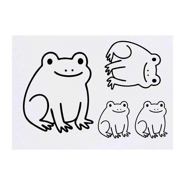 Azeeda 4 x 'Netter Frosch' Temporäre Tattoos - Wasserfest, Hautfreundlich