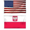 AES Wholesale Combo USA American & Poland Polish Eagle 12"x18"