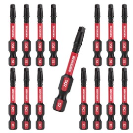 GEINXURN Impact Tough #2 Square 2 in. Insert Driver Bits,15Pack SQ2 Screwdriver Bits Set 2”Long Impact Bit,Bulk