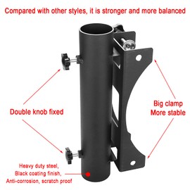 VANROUG Heavy Duty Parasol Holder Patio Umbrella Stand Mount Umbrella Stand Bench Buddy Umbrella Holder Fixed Clip Umbrella Clamp for Deck,Railings,Beach Courtyard Balcony,Boats,Tailgates