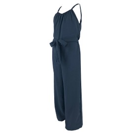 Girls Long Sleeveless Jumpsuit 8809, blue