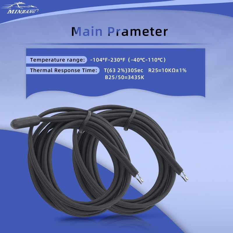 2PCS NTC Temperature Sensor Probe for Dixell XR01CX XR02CX XR03CX