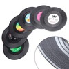 BEEK 5XVD Pack of 12 Retro Vinyl CD Record Coasters