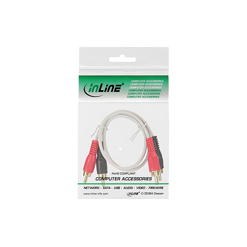 InLine 89933U Cable 0.5 m Black Red and White