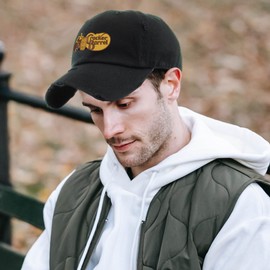 Cracker Barrel Vintage Dad Hat Distressed Cap (Black)