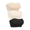 Cuteio Strapless Bras for Women, Invisible Wire-Free Push-Up Bandeau top,