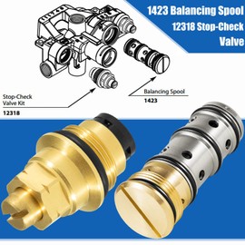 Yoursme 1423 Balancing Spool 132343 & 12318 Stop-Check Valve Kit for Moen Tub and Shower Faucets