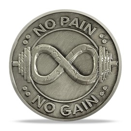 Fitness Challenge Coin Inspirational Athletes Incentive, Workout Souvenir No Excuses Motivational Commemorative Encouragement Coin for Gym Lovers