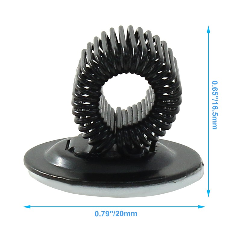 Rierdge 12 Pack Black Self Adhesive Pen Pencil Holder, Pen