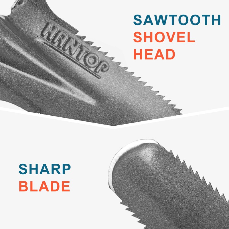 HANTOP Digging Spade and Shovel - Drain, Transplanting, Trenching -