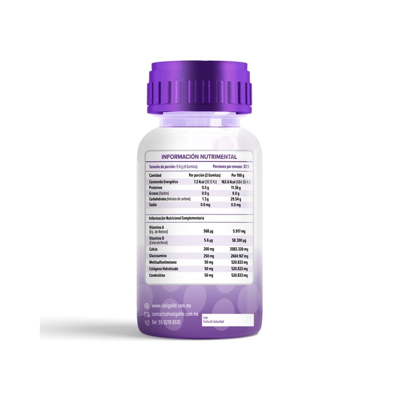 Gummies Glucosamina, MSM, Colageno, Vitaminas A, D y Calcio 242