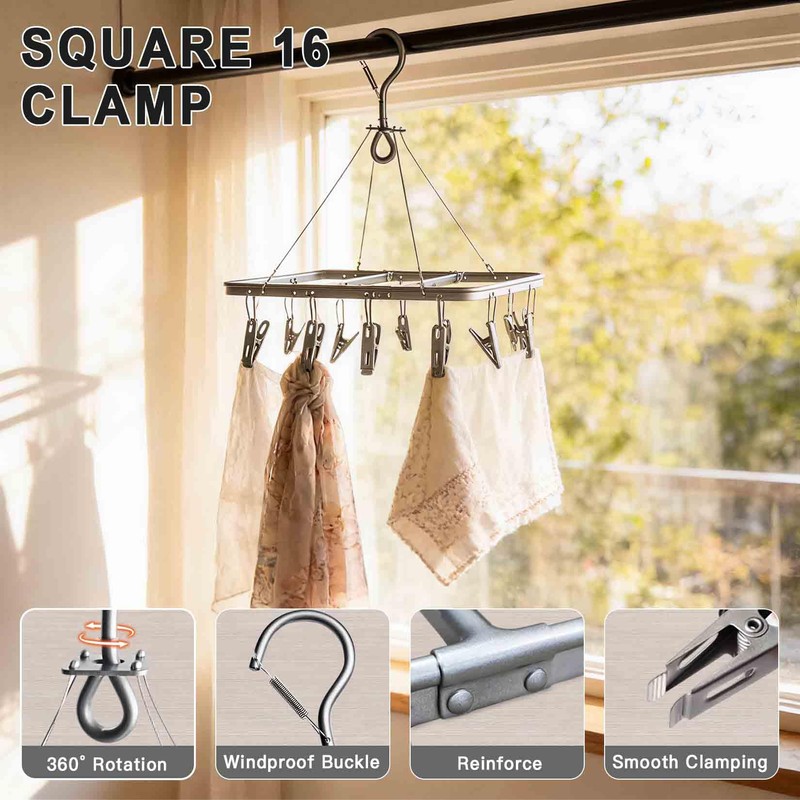 Wukemaoyi Clothes Drying Racks, Sock Dryer with Pegs, Clothes Hangers