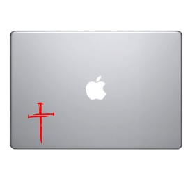 HSC Design Custom Decal Car for Cross of Nails, Christian for Car, Truck, Funny, Tumbler, Window, Motorcycle, Helmet, Bumper, Decal for Laptop, Phone, Home Decoration / 5 in x 3 in/RED