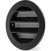 calimaero® WSGB 3" Inch Black Round Metal Air Vent Grill