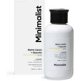 Gel limpiador facial con 7% de ALA y AHA para iluminar, exfoliar, dar luminosidad y unificar el tono Con vitamina B5 para hidratar y ácido glicólico para exfoliar 3,4 fl oz / 100 ml