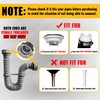 VIVIDA Sink Drain Pipe 1-1/2", Flexible Drain Pipe, 7.5"-17.7" Expandable