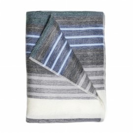Alpaca Wool Throw Blanket | Warm, Ultra-Soft, 85" x 65" | Breathable, Non-Itchy Blanket-Throw | Hypoallergenic and Beautiful Fabric (Gray & Green)