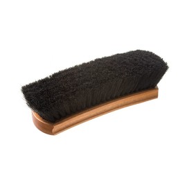 STAR Large Professional Boot/Shoe Shine/Buff Brush - 100% Horsehair 8" Long - BLACK