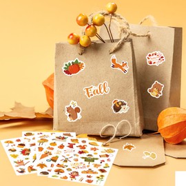 XZENTIRA 648 PCS Fall Stickers, 24 Sheets of Cute Autumn-Themed Stickers for Crafts, Scrapbooks, Envelopes, Water Bottles, Fall Parties, and Thanksgiving. Ideal for Kids, Teens, and Crafters.