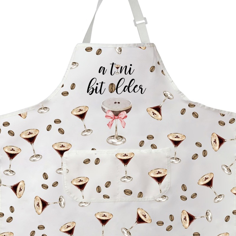 Espresso Martini Kitchen Apron With Pocket Espresso Martini Lover Birthday