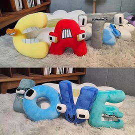 Limspace Alphabet Loa Plush A-Z Letter Alphabet Loa Plush Doll Soft Alphabet Lore Educational Letter Toy Plush Doll Fan Gift Plush Educational Educational Toy Soft Pillow Toy Funny Plush English ABC