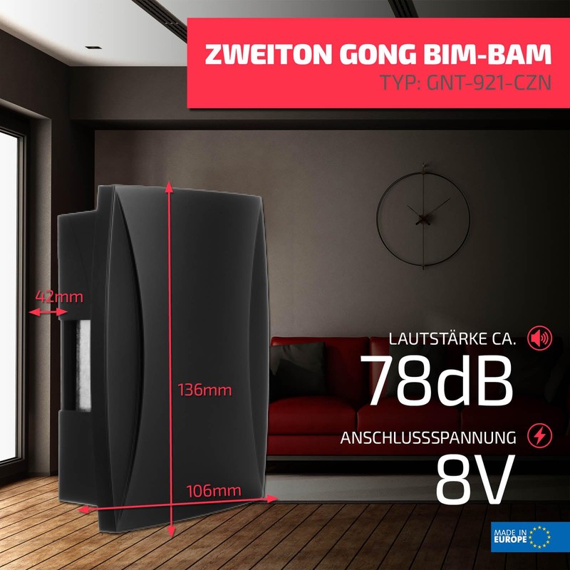 SUNDI Doorbell Doorbell Doorbell Front Doorbell Wired Dual Sound 8V