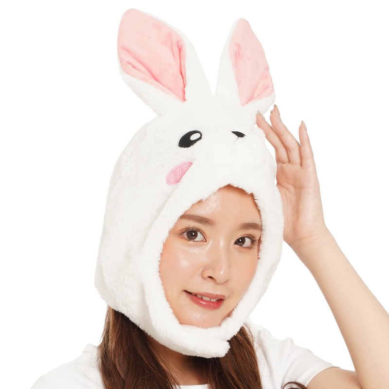 SAZAC White Rabbit Onesie Cap