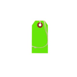 K-Kraft Gift Tags with String Options (#1 = 2.75 x 1.3 inches, PRE-STRUNG NEON GREEN)