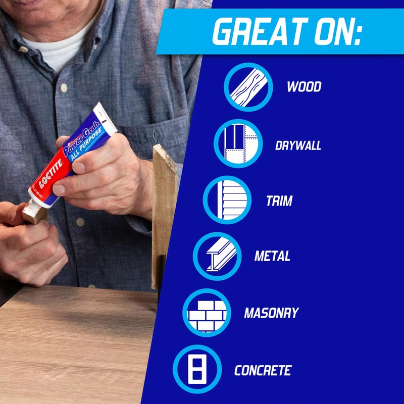 Loctite Power Grab Express All Purpose Construction Adhesive, 6 fl
