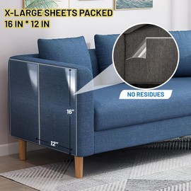 【NO PINS】 Eosarcu Cat Scratch Furniture Protector -20 Pack Single Side Couch Protector from Cat Claws, Premium Cat Couch Protector with Strong Stickiness, Anti Scratch Furniture Protector