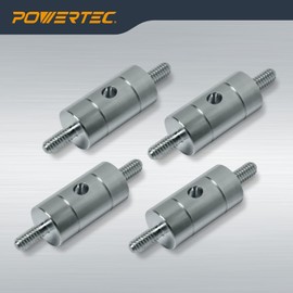 POWERTEC Connectors for Bench Dog Puck, Elevates Work Surface for Painting, Sanding, and Cutting - 1/4"-20 UNC, 4-Pack (72170)