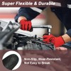 flintronic 3 Pairs Safety Work Gloves, Latex and Nitrile Coated