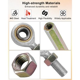 AUGREX 2 Pcs Adjustable Steering Shaft Tie Rod Ball Joint 310mm-340mm 10mm Hole, Fit for Mini Bike ATV Go Kart Moped Scooter Quad Off Road Steering Column Steering Suspension