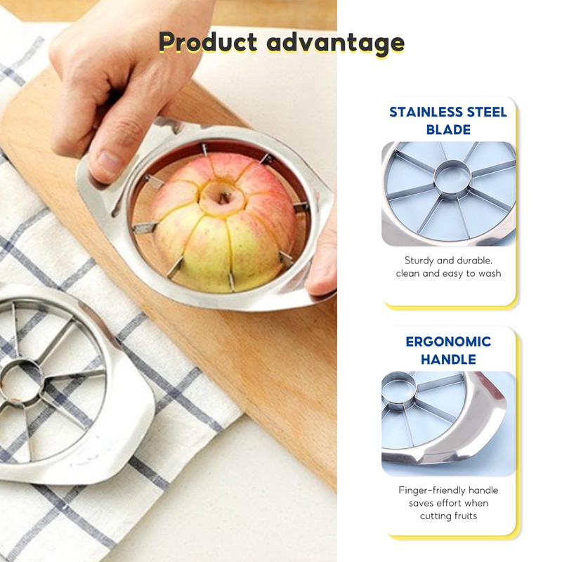 Apple Slicer & Corer Set, Stainless Steel Apple Slicer, Apple