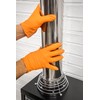 Sealey SSP56L Orange Diamond Grip Extra-Thick Nitrile Gloves Large -