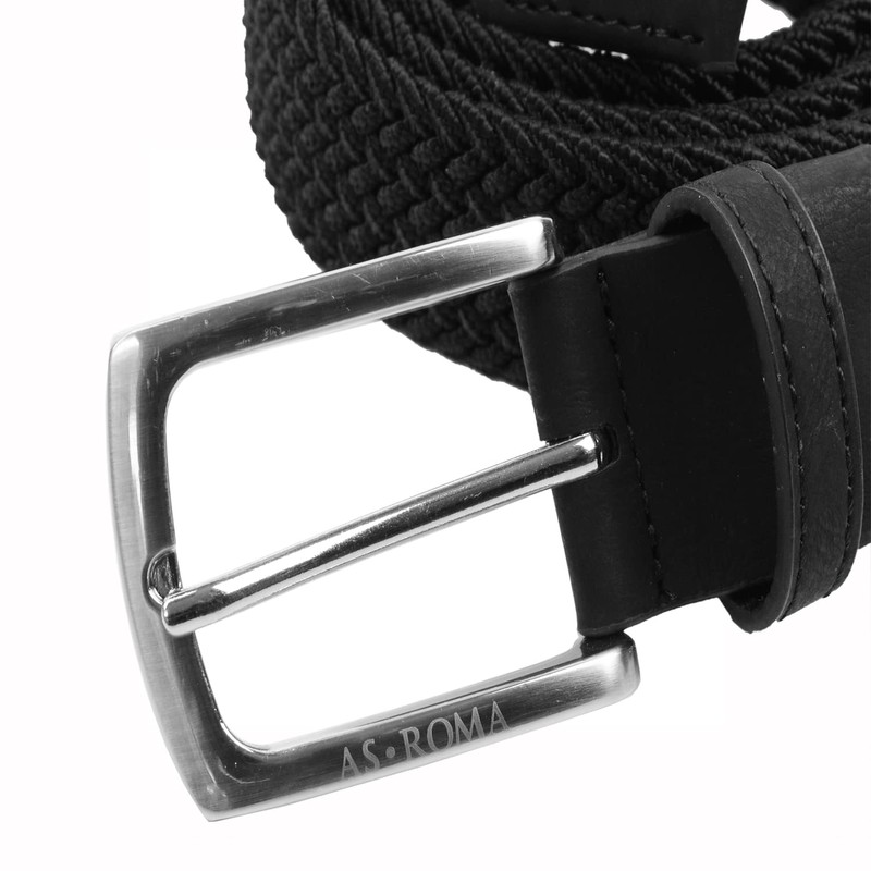 AS Roma Unisex 161318 M Gürtel, Schwarz, 105-120 cm