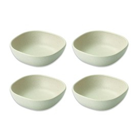 Fkereg Set of 4 Small Dipping Sauce Bowls 4.5 Oz, Tiny Side Dish Bowls, Plastic Pinch Bowls, Condiment Ingredient Bowls for Cooking Prep, Sauce Plate for Spice, Dips Serving, Beige