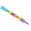 DUCKIEZ Bear Style Stacker Colouring Pencils, Push-Up, Purple, Yellow, Red,
