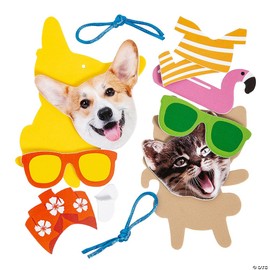 Fun Express Silly Pets at The Beach Ornament Craft Kit - Makes 12
