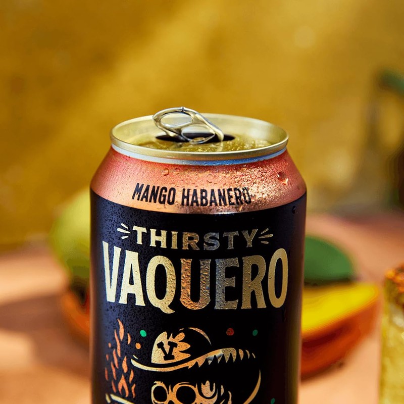 Thirsty Vaquero, Mango Habanero Flavored soda (Mango Muerte), Mexican-inspired soda,