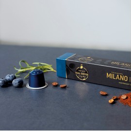 ‘Milano’ Organic Italian Espresso for Nespresso | 100 Organic Aluminum Capsules | The Strongest Organic Espresso in the World! | 100% Nespresso Compatible Pods | Fairtrade