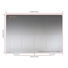 TOAIOT 230x150mm Spring Steel 3D Printing Plate with PEI + Magnet B Surface for Makerbot Replicator QIDI X-Pro Creator Pro