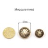 Pack of 10 Metal Button Set Lion Head Embossed Sewing