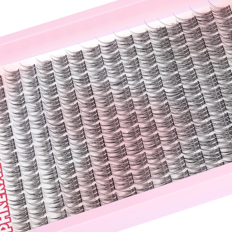 PHKERATA Wispy Cluster Lashes Natural Individual Eyelashes 180Pcs 9-12MM Lashes