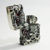 DEVIN Ashtray/Smoker, Silver, 2.5 x 1.8 x 0.9 inches (6.3