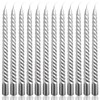 10 Inch Silver Spiral Taper Candles Set for Holiday Decor,