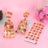 100Pcs Thanksgiving Clear Candy Cookie Bags Autumn Pumpkin Maple Leaf