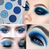 Blue Eyeshadow Palette Matte Shimmer Makeup Eyes, AFFLANO Highly Pigmented