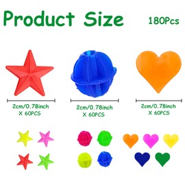 OWMOSYX 180 Pieces Bike Wheel Spoke Beads Plastic Clip Beads Spoke Colorful Bicycle Bike Spoke Decorations for Kids Bike Accessories Girls Boys (Style 3)